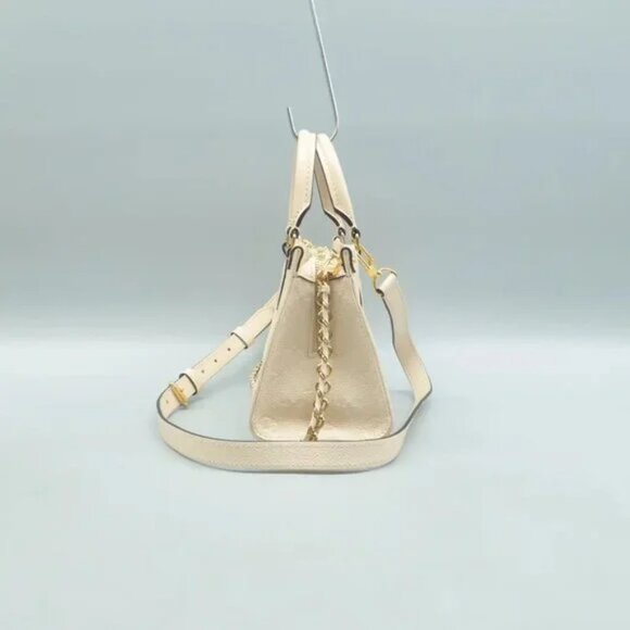 Auth Louis Vuitton Onthego East West Beige Monogram Leather Satchel 3023-10424 - Picture 3 of 12